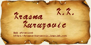 Krasna Kuruzović vizit kartica
